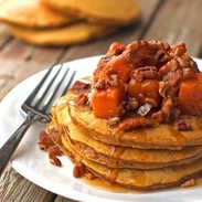 Butternut Squash Pecan Pancakes