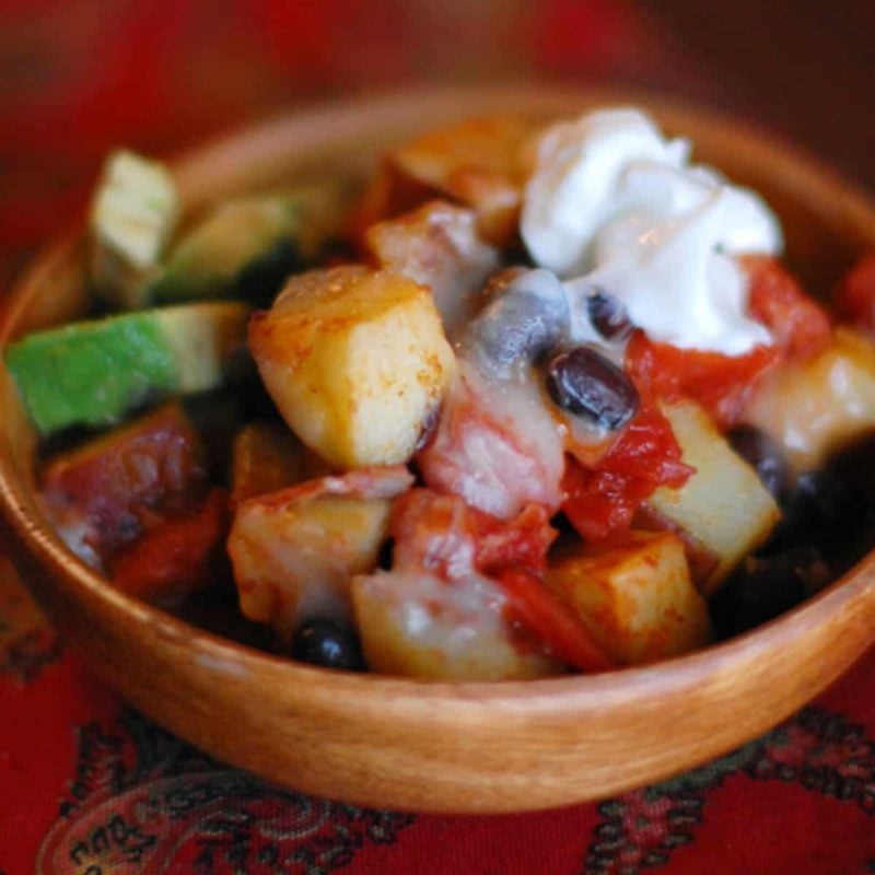 A picture of Cheesy Roasted Potato Nachos