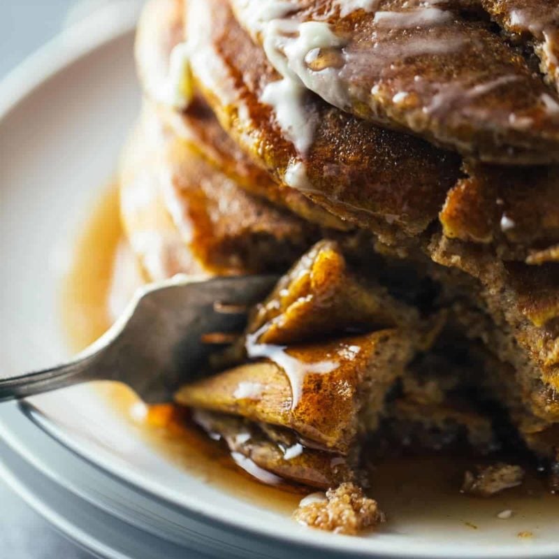 Classic Whole Wheat Pumpkin Pancakes