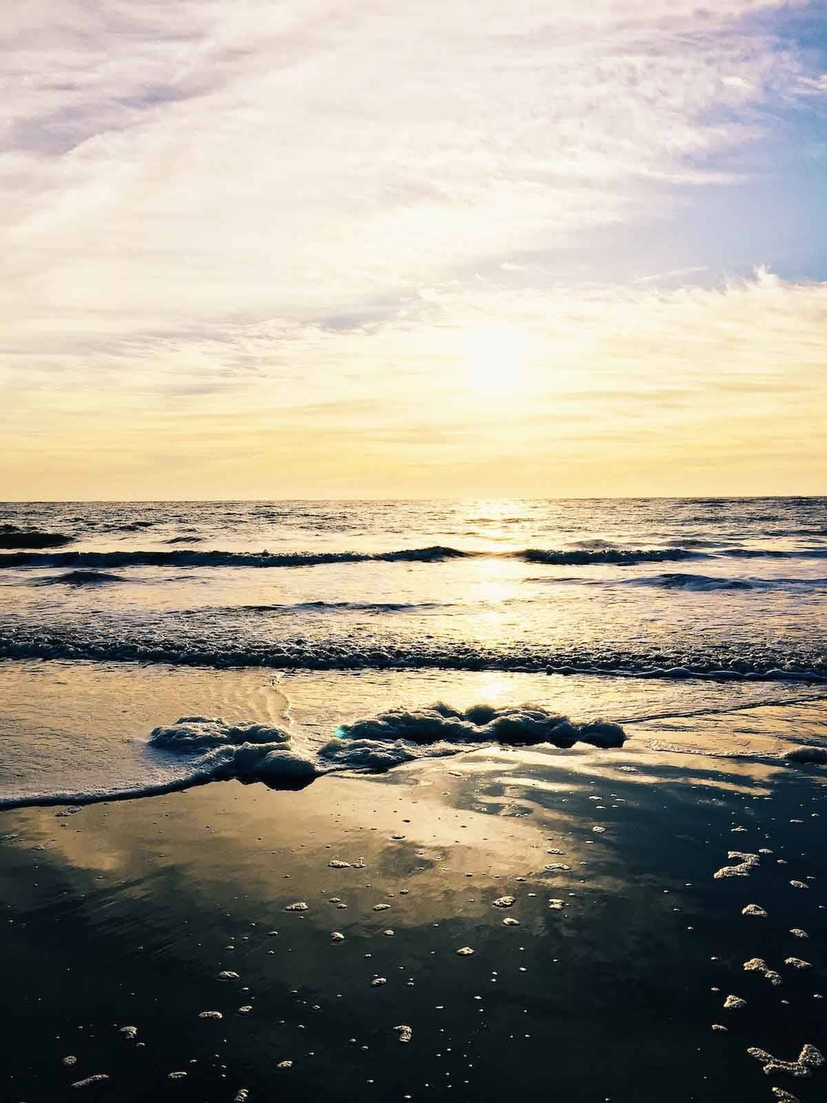 Sunset on the ocean.